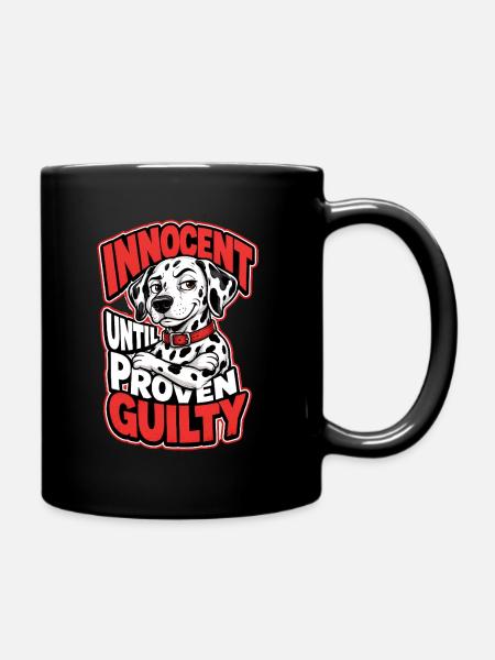 Dalmatiner - Tasse einfarbig - Schwarz