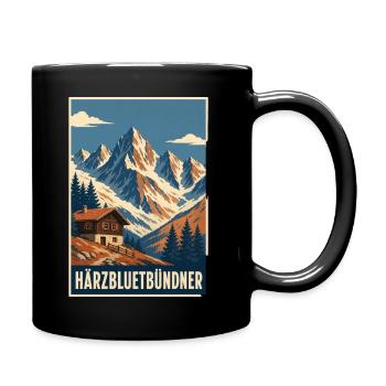 Bündner - Tasse einfarbig - Schwarz - Rechts