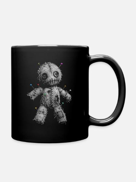 Voodoo Puppe - Tasse einfarbig - Schwarz