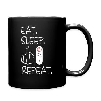 Fuck You. Fuck you. Fuck Off - Full Colour Mug - black - Right