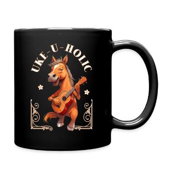 Uke-u-holic Horse - Full Colour Mug - black - Right