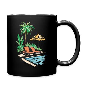 Slow days - Tasse einfarbig - Schwarz - Rechts