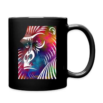 Portrait of a Gorilla - Full Colour Mug - black - Right