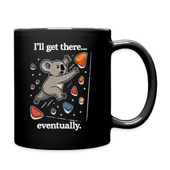 Koala Bouldering Dyno Jump – I'll get there - Full Colour Mug - black - Right