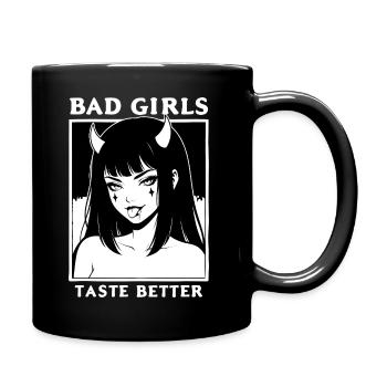Bad Girl with Horns – Tasteful - Full Colour Mug - black - Right
