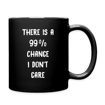 99 percent doesn't care saying - Full Colour Mug - black - Right