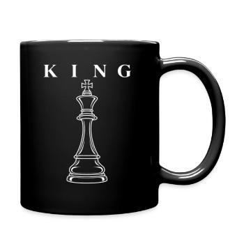 Roi - Mug uni - noir - Droite