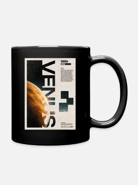 Venus Orbit Abstract Poster - Tasse einfarbig - Schwarz