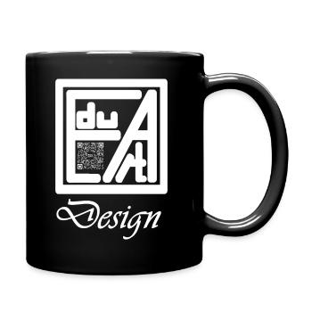 EduArt Design Logo weiß brand, merch - Tasse einfarbig - Schwarz - Rechts