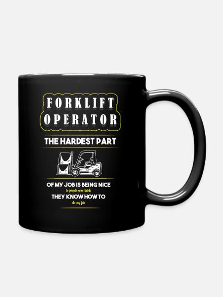 Gabelstaplerfahrer - Tasse einfarbig - Schwarz