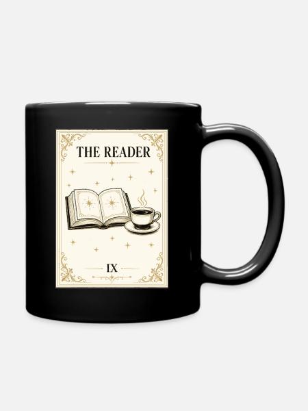 The Reader: Kaffee Sternenbuch - Tasse einfarbig - Schwarz
