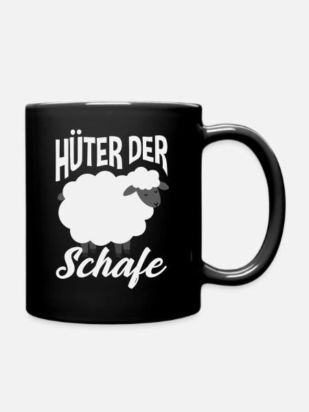Hüter Der Schafe - Hirte Landwirt Bauer - Tasse einfarbig - Schwarz
