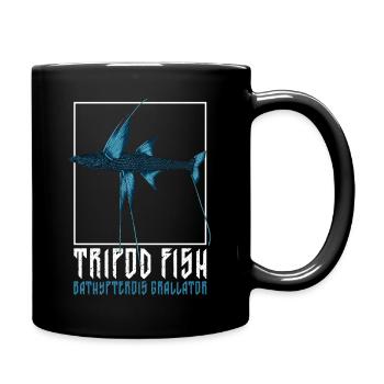 Tiefsee Monster - Dreiflossen-Büschelbarsch - Tasse einfarbig - Schwarz - Rechts
