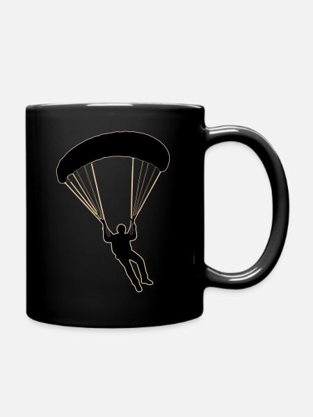 Paragleiter Silhouette - Tasse einfarbig - Schwarz
