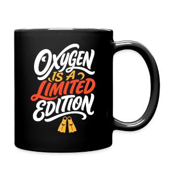 Tauchen – Oxygen Is a Limited Edition - Tasse einfarbig - Schwarz - Rechts