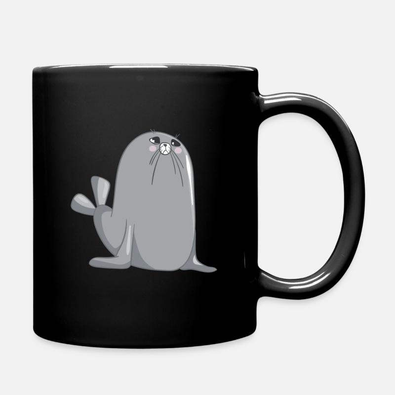 Doux phoque - Mug uni - noir