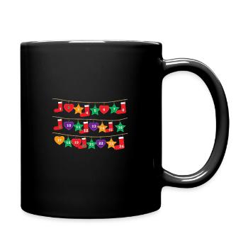 CHRISTMAS ADVENT CALENDAR SOCKS! Gift - Full Colour Mug - black - Right