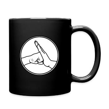 Kung Fu Kampfkunst Gruß - Tasse einfarbig - Schwarz - Rechts