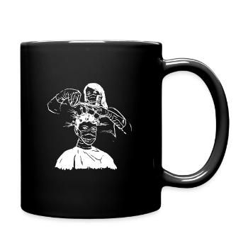 Friseur, Friseurin, Stylistin - Tasse einfarbig - Schwarz - Rechts
