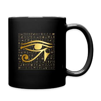 Hieroglyphics Egypt Eye Gift - Full Colour Mug - black - Right