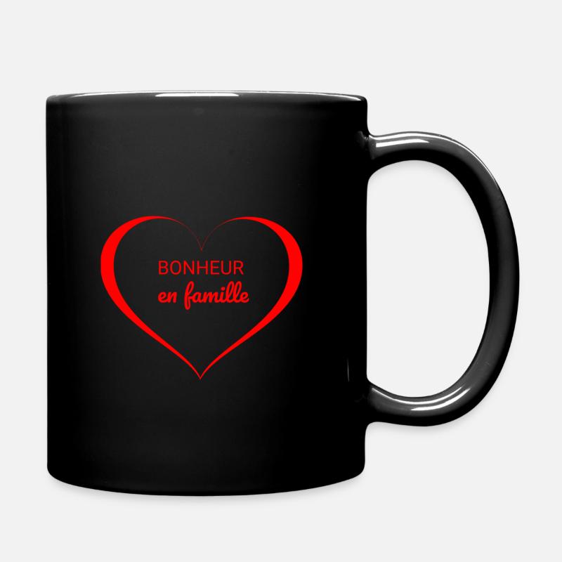 bonheur en famille - Mug uni - noir