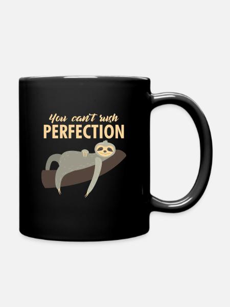 Faultier - Tasse einfarbig - Schwarz