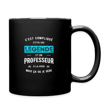 LÉGENDE ET PROFESSEUR - Mug uni - noir - Droite