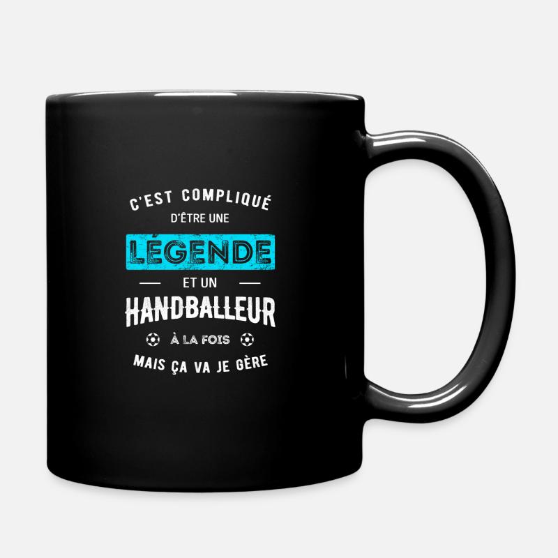 LÉGENDE ET HANDBALLEUR - Mug uni - noir