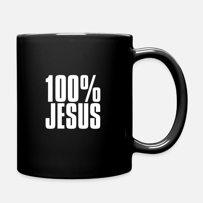 100% JÉSUS - Mug uni - noir