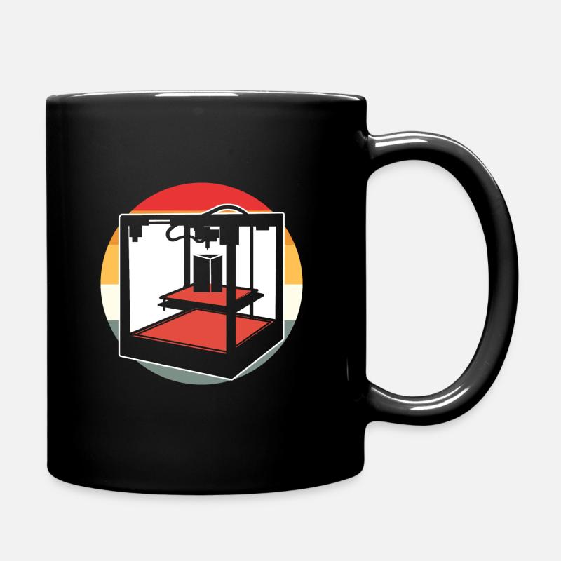 Retro 3D Drucker - Tasse einfarbig - Schwarz