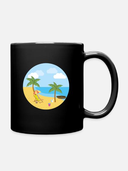 plage - Mug uni - noir
