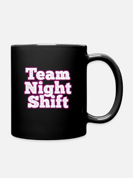 Team Nachtschicht - Tasse einfarbig - Schwarz