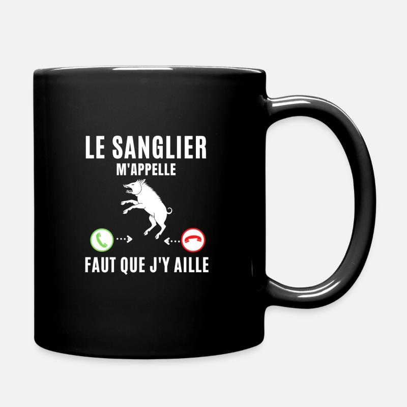 LE SANGLIER M APPELLE FAIT QUE J Y AILLE - Mug uni - noir