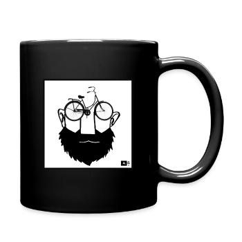 fahrrad brille - Tasse einfarbig - Schwarz - Rechts