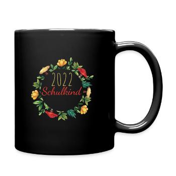 2022 Schulkind Einschulung Schulstart - Tasse einfarbig - Schwarz - Rechts