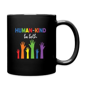 LBGT Drapeau Gay Pride Humain - Mug uni - noir - Droite