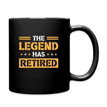 Rentner Ruhestand Rente Humor Geschenkidee Opa - Tasse einfarbig - Schwarz - Rechts