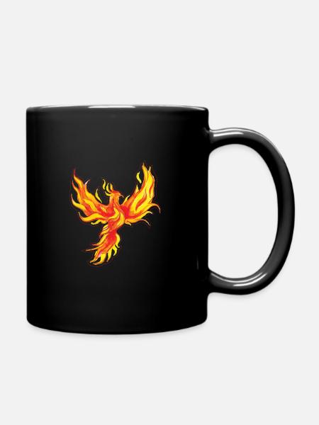 Phönix Vogel Fabelwesen - Tasse einfarbig - Schwarz
