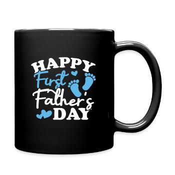 Joyeuse première fête des pères - Mug uni - noir - Droite