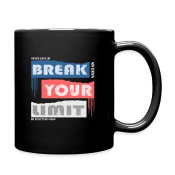 Überschreiten Sie Ihre Grenzen - Tasse einfarbig - Schwarz - Rechts
