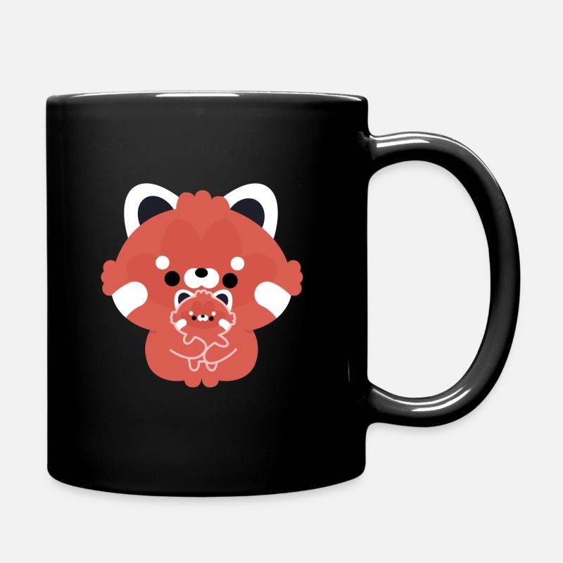 Panda roux Amour - Mug uni - noir