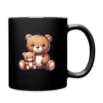 Famille d’ours mignons - Mug uni - noir - Droite