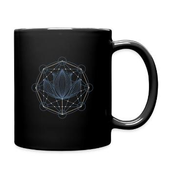 Géométrie sacrée du lotus - Mug uni - noir - Droite