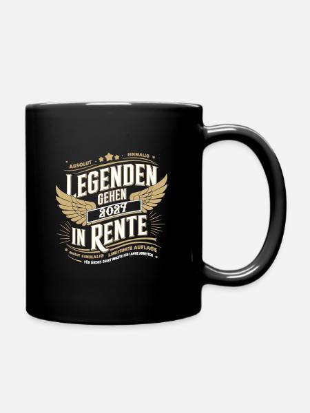 Legenden Gehen 2027 In Rente - Tasse einfarbig - Schwarz