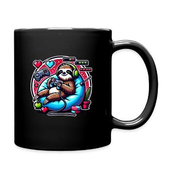 Chilling Gaming Sloth Fan - Full Colour Mug - black - Right