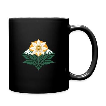 Alpen Mountain Edelweiss Flower - Tasse einfarbig - Schwarz - Rechts