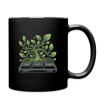 ctrl alt plant Garten Design - Tasse einfarbig - Schwarz - Rechts