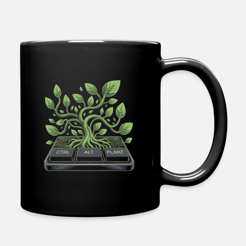ctrl alt plant Garten Design - Tasse einfarbig - Schwarz