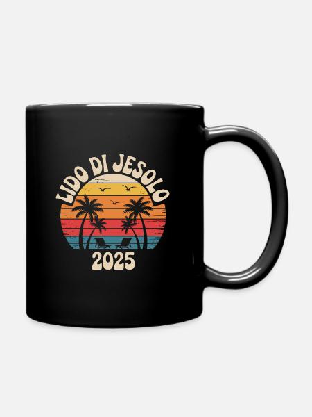 Lido di Jesolo 2025 70 vintage - Tasse einfarbig - Schwarz