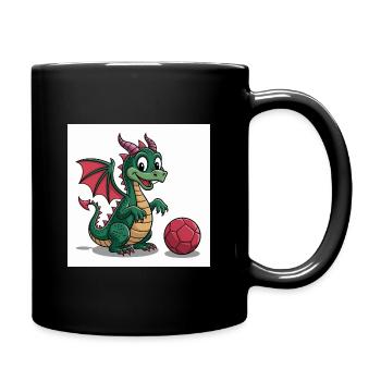 Grüner Drachenball Freund - Tasse einfarbig - Schwarz - Rechts